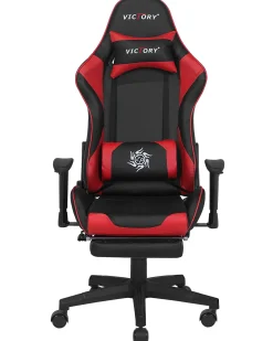 Sedia da gaming VICTORY Pelle sintetica Rosso