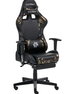 Sedia da gaming VICTORY Pelle sintetica Grigio scuro