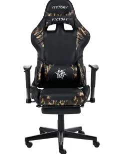 Sedia da gaming VICTORY Pelle sintetica Grigio scuro