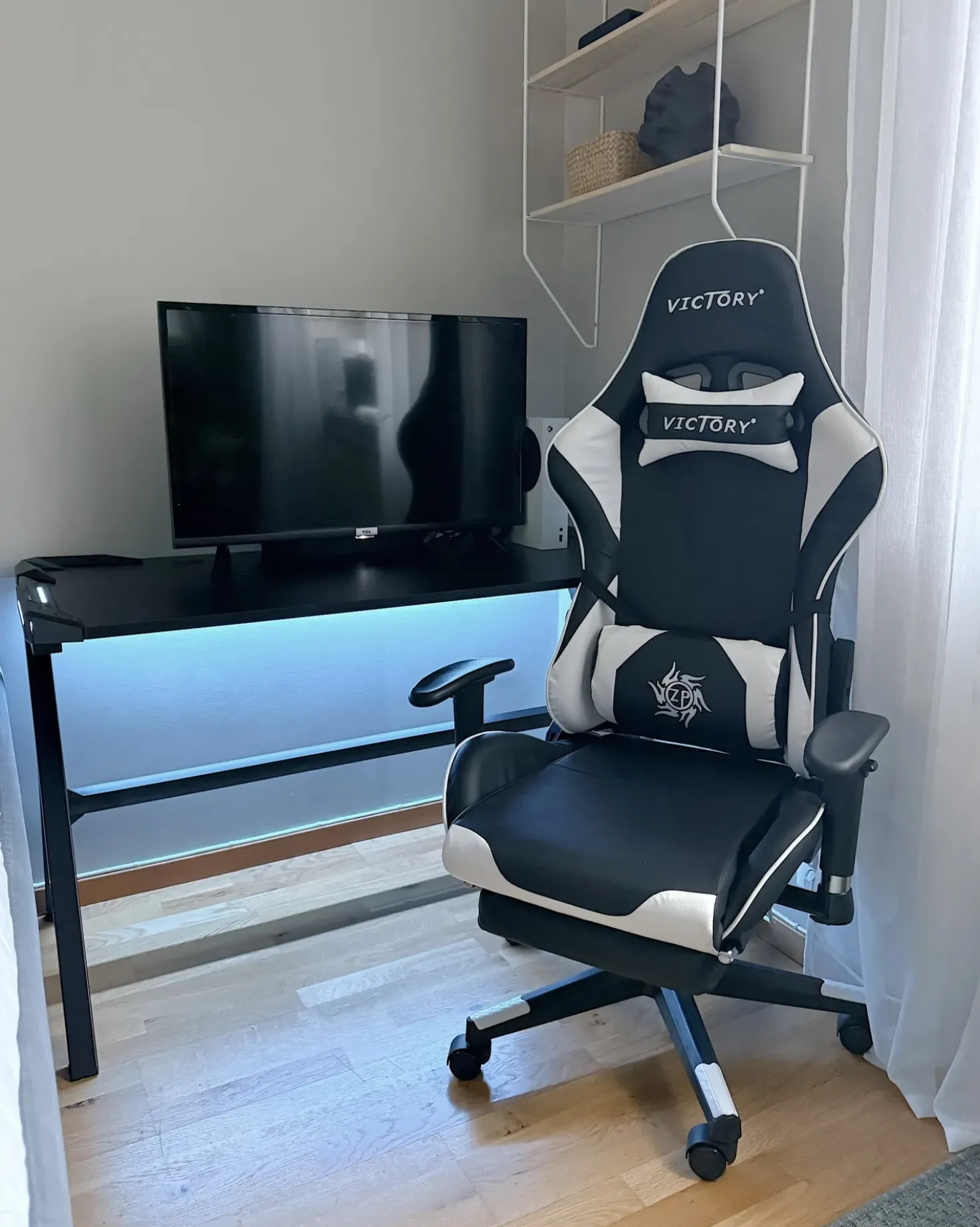 Sedia da gaming VICTORY Pelle sintetica Bianco