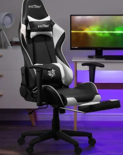 Sedia da gaming VICTORY Pelle sintetica Bianco