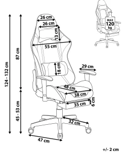 Sedia da gaming VICTORY Pelle sintetica Bianco