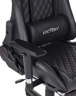 Sedia da gaming VICTORY Pelle sintetica Nero