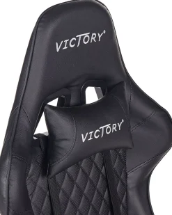 Sedia da gaming VICTORY Pelle sintetica Nero