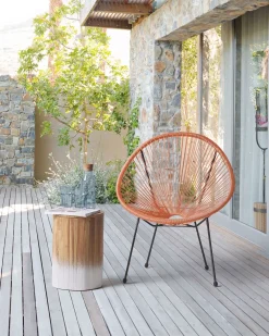 Sedia da giardino ACAPULCO II Rattan sintetico (PE) Arancione