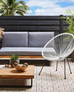 Sedia da giardino ACAPULCO II Rattan sintetico (PE) Bianco
