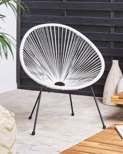 Sedia da giardino ACAPULCO II Rattan sintetico (PE) Bianco