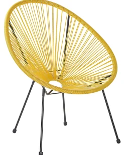 Sedia da giardino ACAPULCO II Rattan sintetico (PE) Giallo