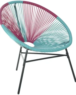 Sedia da giardino ACAPULCO Rattan sintetico (PE) Turchese