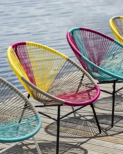 Sedia da giardino ACAPULCO Rattan sintetico (PE) Turchese