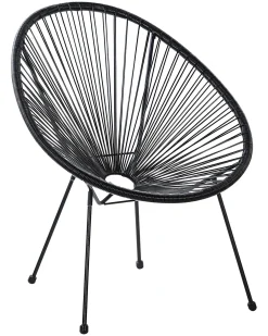 Sedia da giardino ACAPULCO II Rattan sintetico (PE) Nero