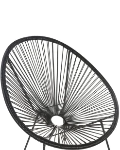 Sedia da giardino ACAPULCO II Rattan sintetico (PE) Nero