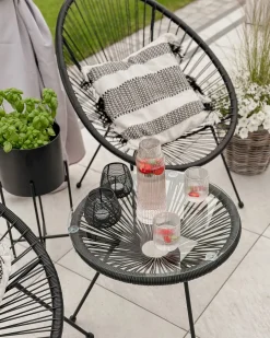 Sedia da giardino ACAPULCO II Rattan sintetico (PE) Nero