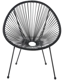 Sedia da giardino ACAPULCO II Rattan sintetico (PE) Nero