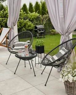 Sedia da giardino ACAPULCO II Rattan sintetico (PE) Nero