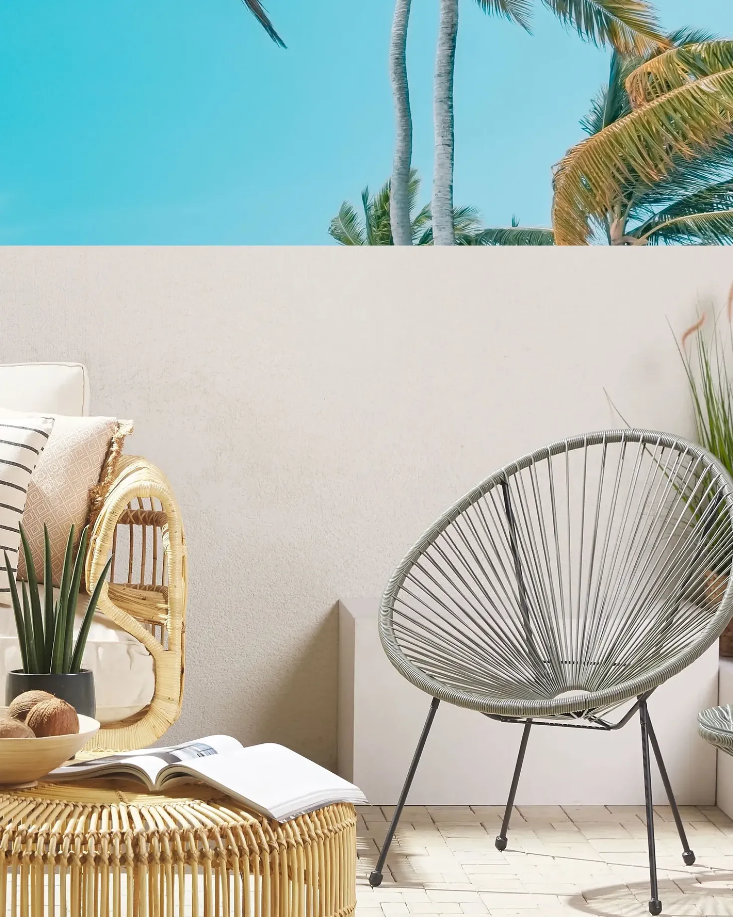 Sedia da giardino ACAPULCO II Rattan sintetico (PE) Grigio scuro