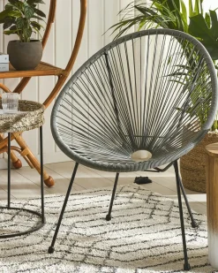 Sedia da giardino ACAPULCO II Rattan sintetico (PE) Grigio scuro