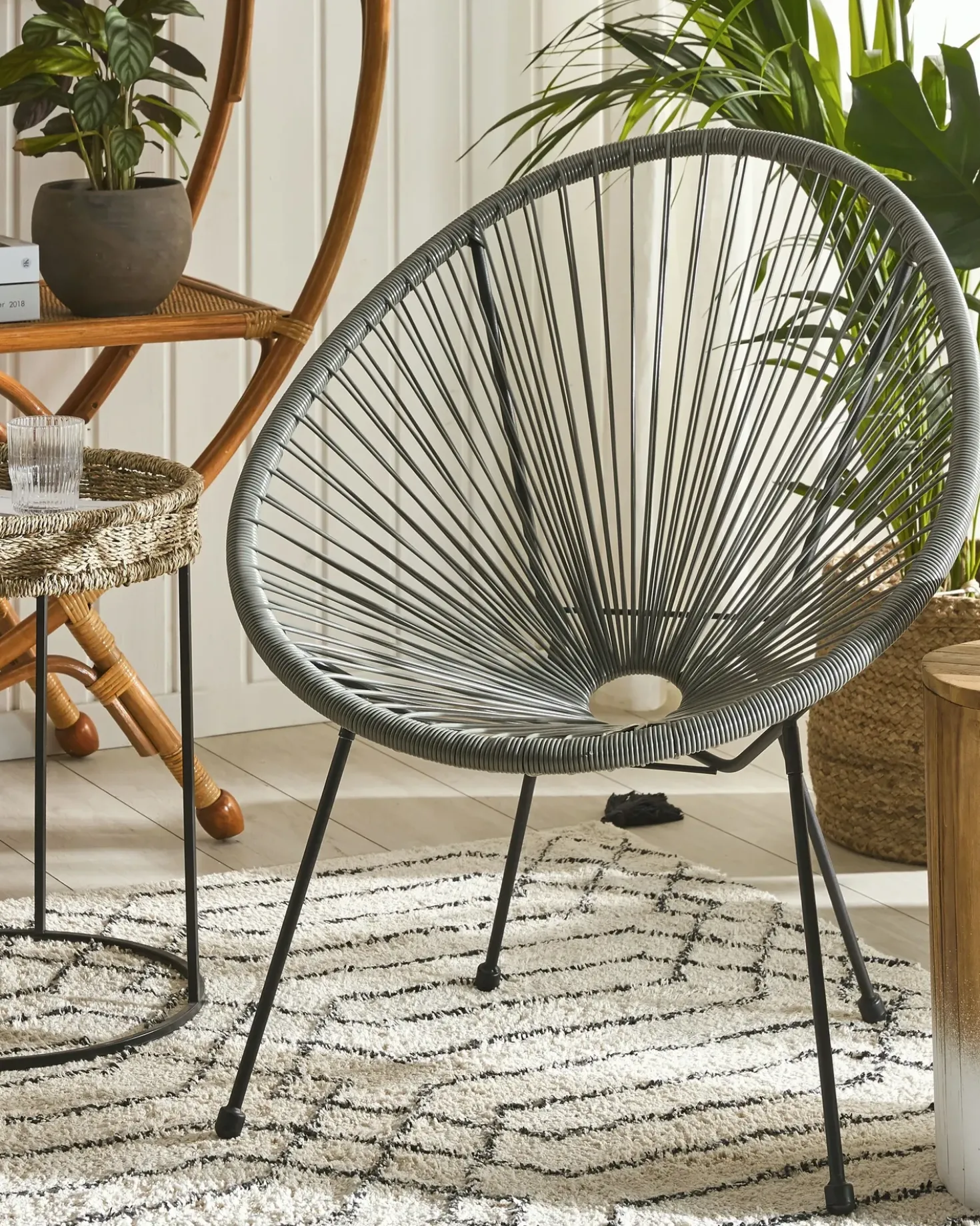 Sedia da giardino ACAPULCO II Rattan sintetico (PE) Grigio scuro