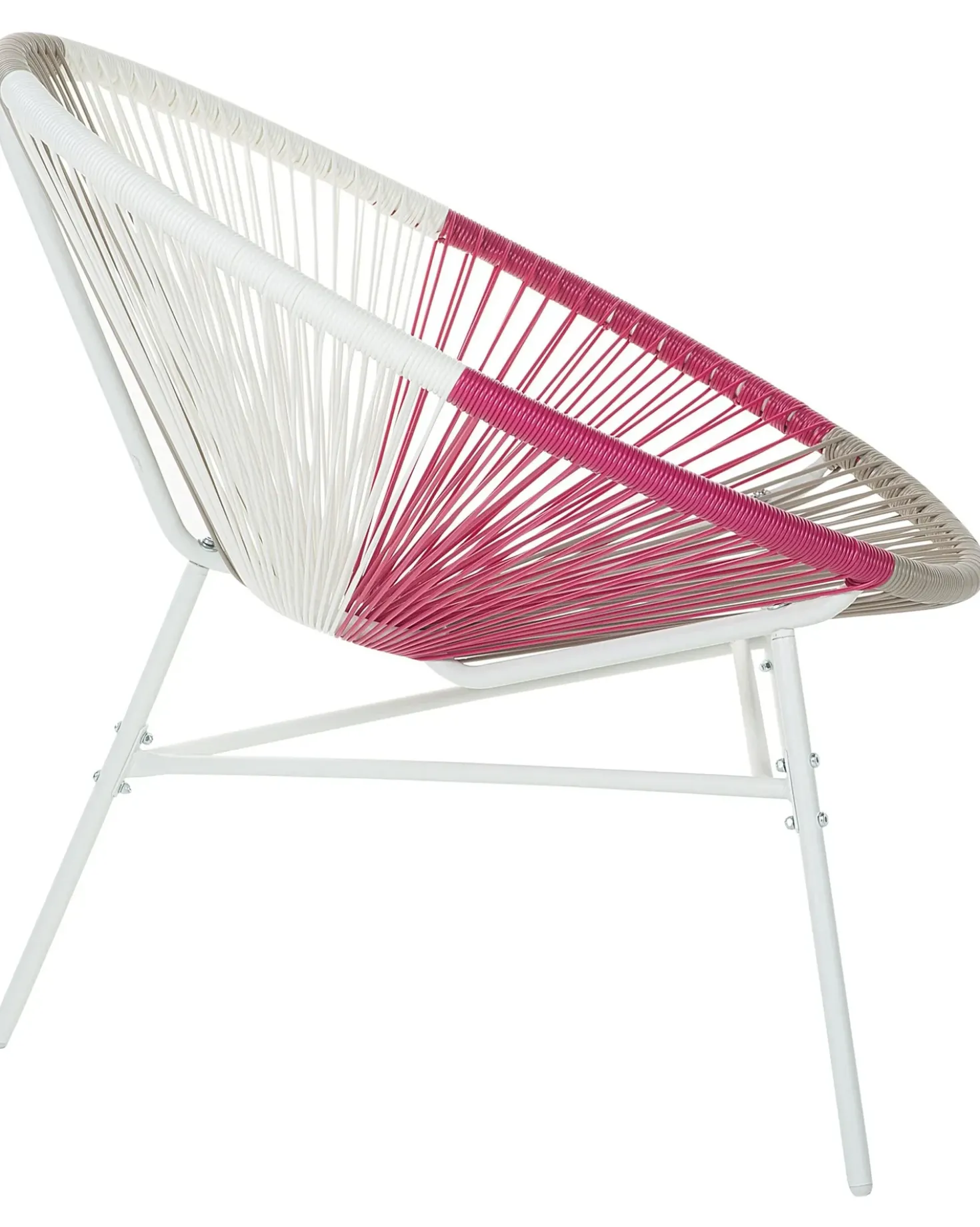 Sedia da giardino ACAPULCO Rattan sintetico (PE) Fucsia