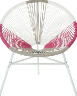 Sedia da giardino ACAPULCO Rattan sintetico (PE) Fucsia