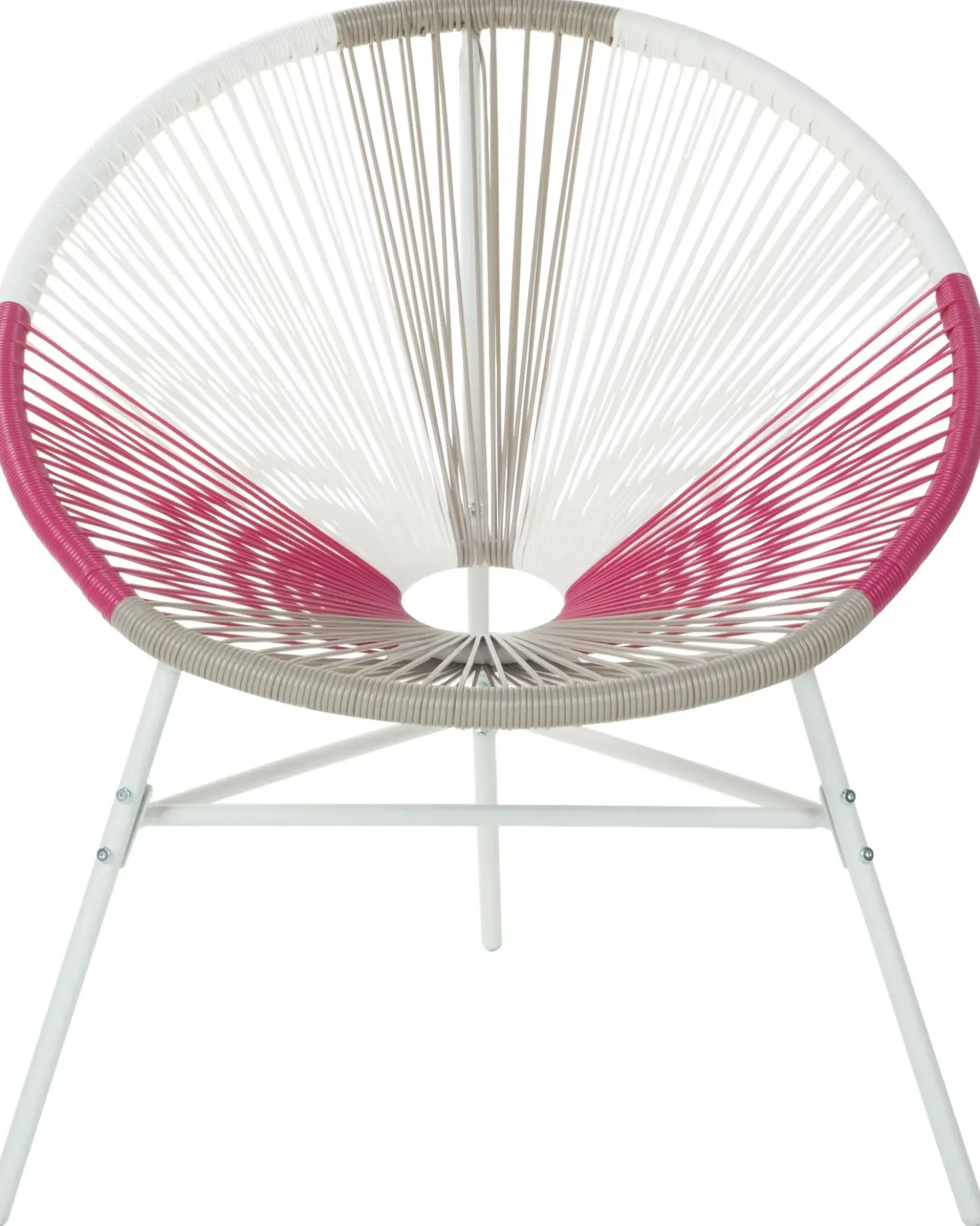 Sedia da giardino ACAPULCO Rattan sintetico (PE) Fucsia