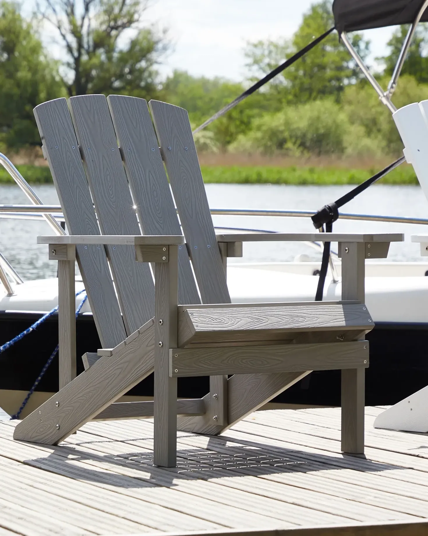 Sedia da giardino ADIRONDACK Grigio chiaro