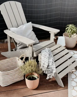Sedia da giardino ADIRONDACK Grigio chiaro