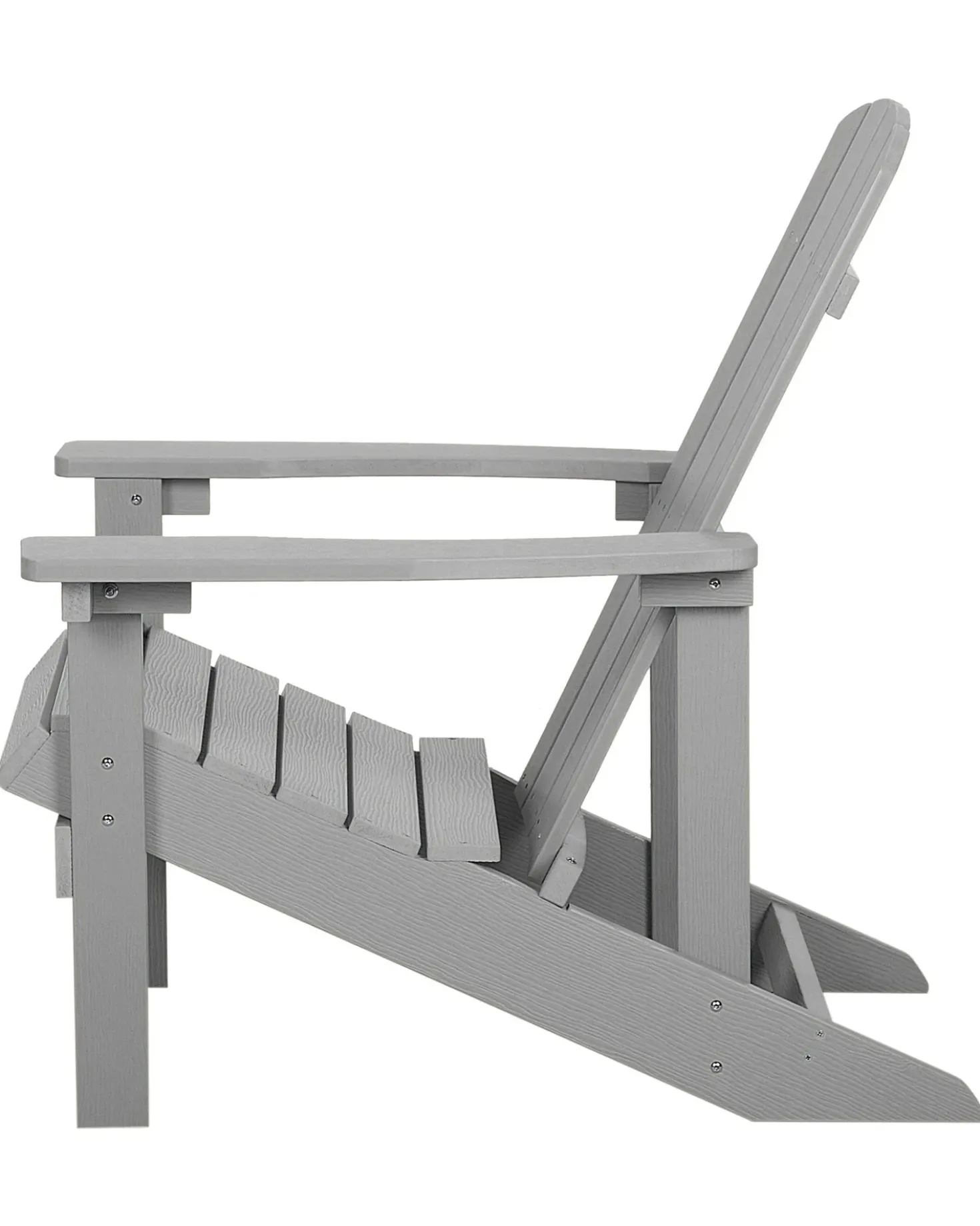 Sedia da giardino ADIRONDACK con poggiapiedi Grigio chiaro