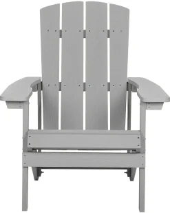 Sedia da giardino ADIRONDACK con poggiapiedi Grigio chiaro