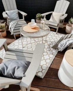 Sedia da giardino ADIRONDACK con poggiapiedi Grigio chiaro