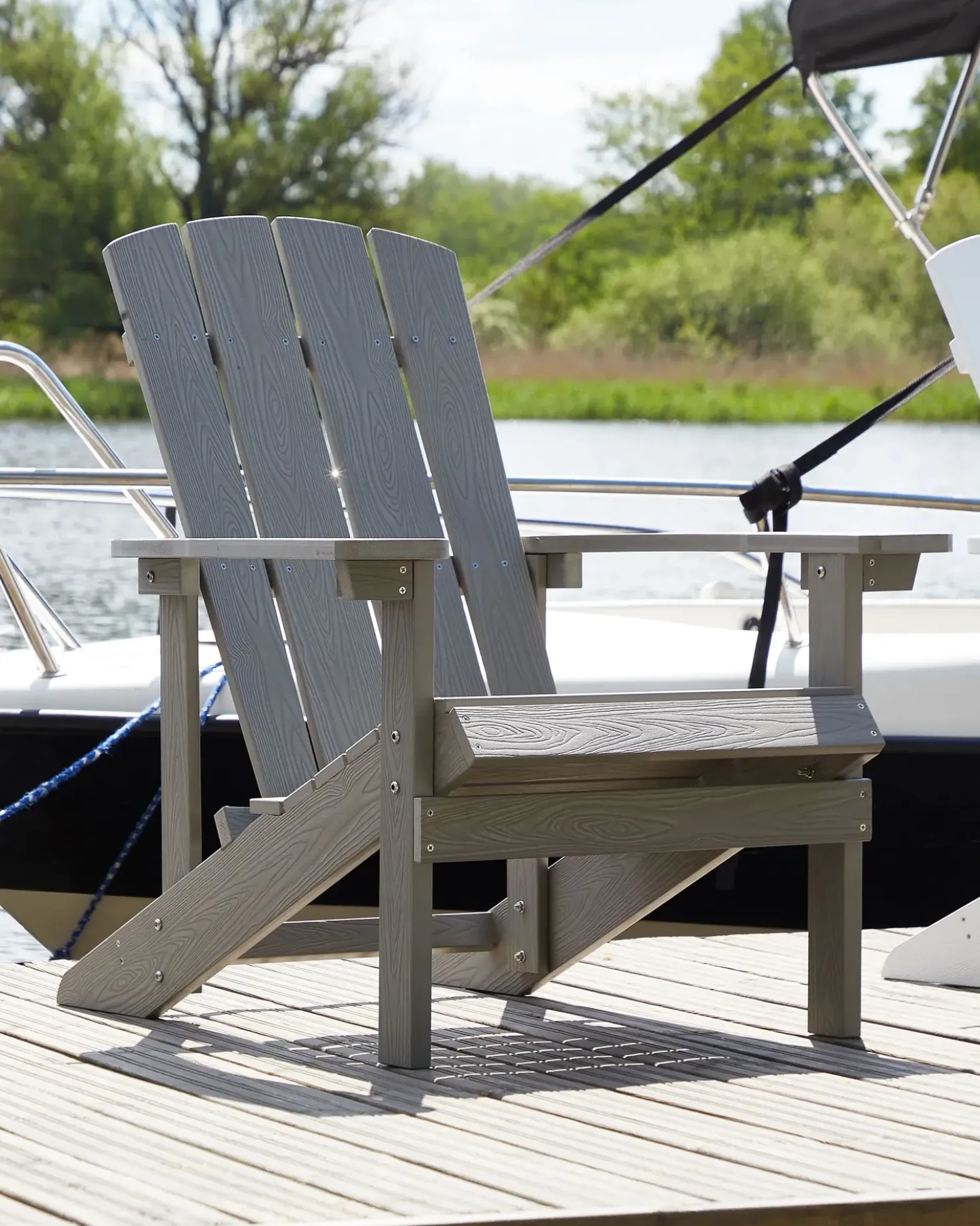 Sedia da giardino ADIRONDACK Grigio scuro