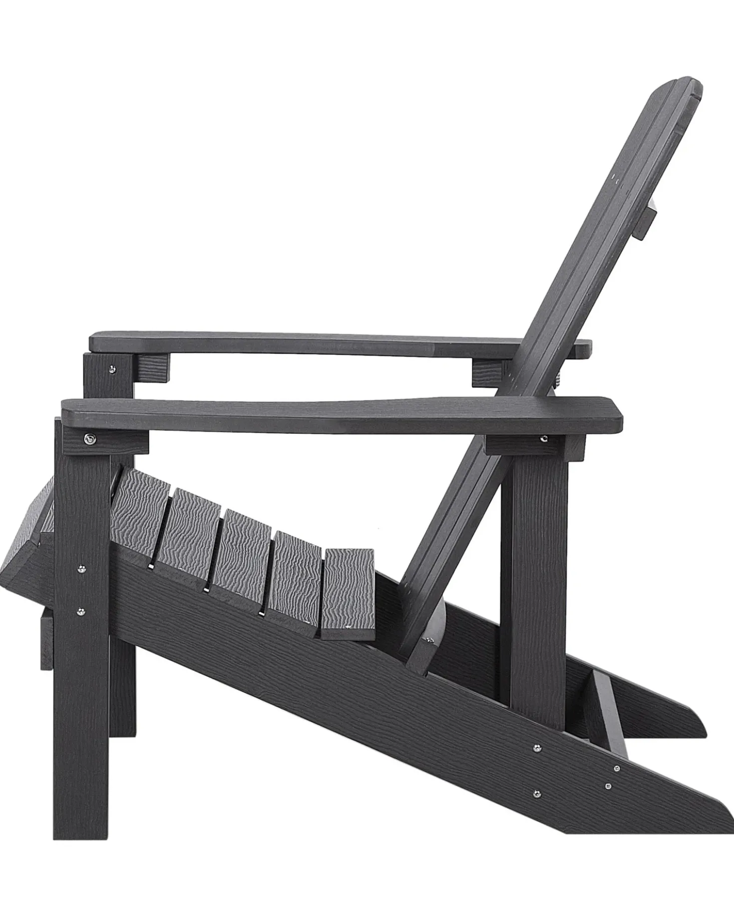 Sedia da giardino ADIRONDACK con poggiapiedi Grigio scuro