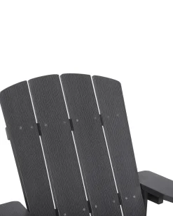 Sedia da giardino ADIRONDACK con poggiapiedi Grigio scuro