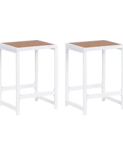 Sedia da giardino AVETRANA Metallo Marrone/Bianco