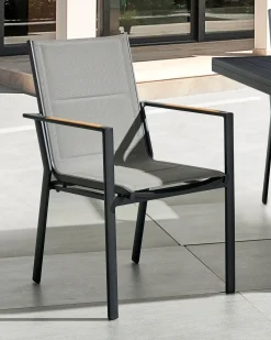 Sedia da giardino BUSSETO Metallo Nero