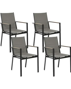 Sedia da giardino BUSSETO Metallo Nero