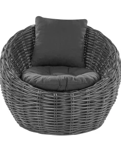 Sedia da giardino LERICI Rattan Nero