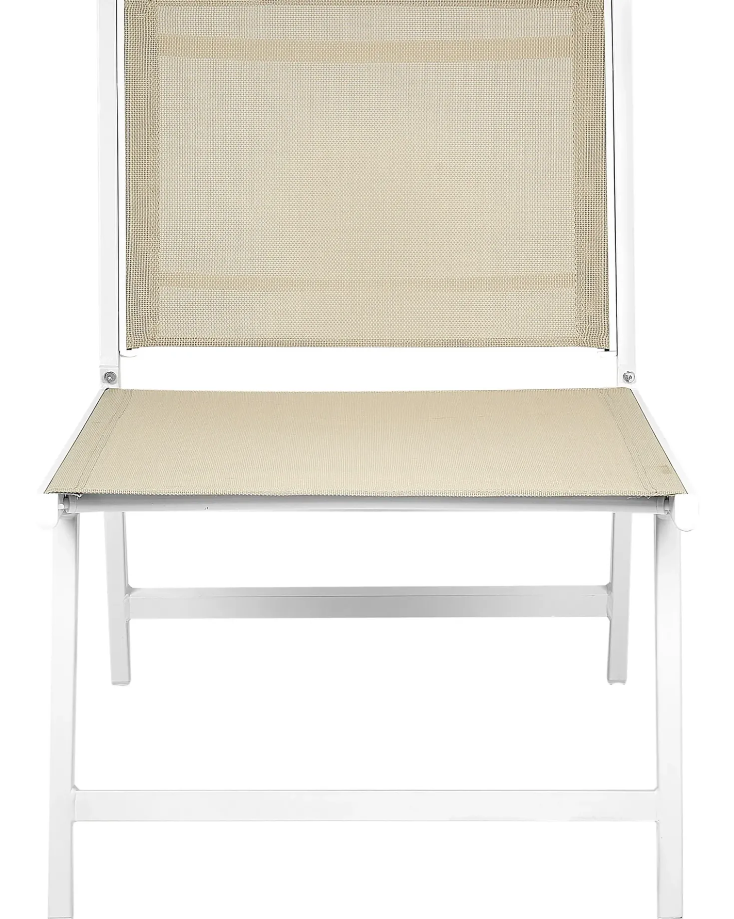 Sedia da giardino MARCEDDI con poggiapiedi Metallo Bianco/Beige