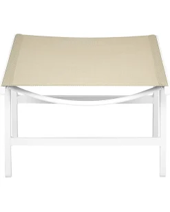 Sedia da giardino MARCEDDI con poggiapiedi Metallo Bianco/Beige