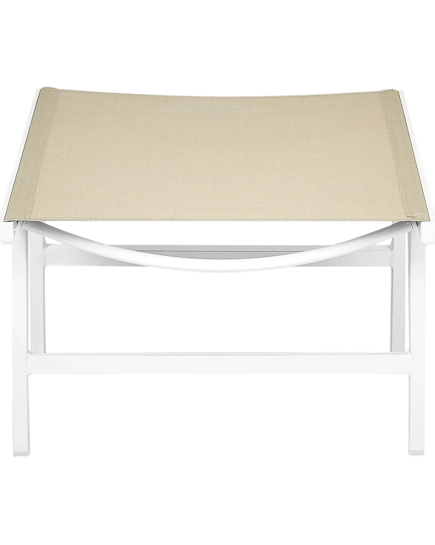 Sedia da giardino MARCEDDI con poggiapiedi Metallo Bianco/Beige