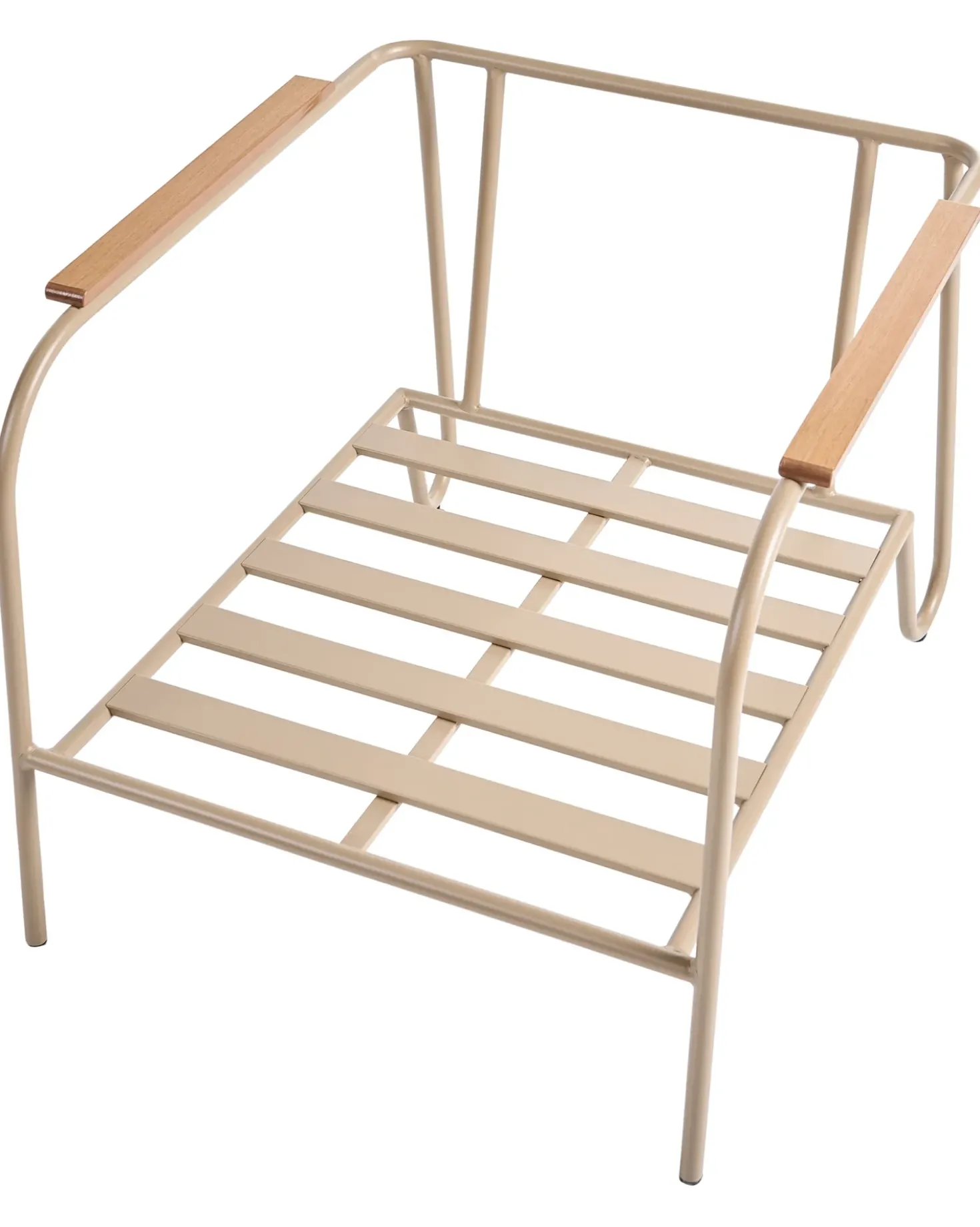 Sedia da giardino NIMIS con ottomana Beige chiaro