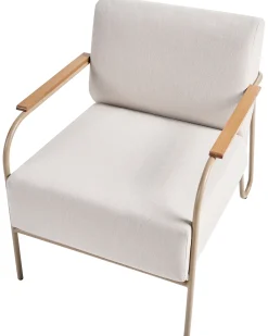 Sedia da giardino NIMIS con ottomana Beige chiaro