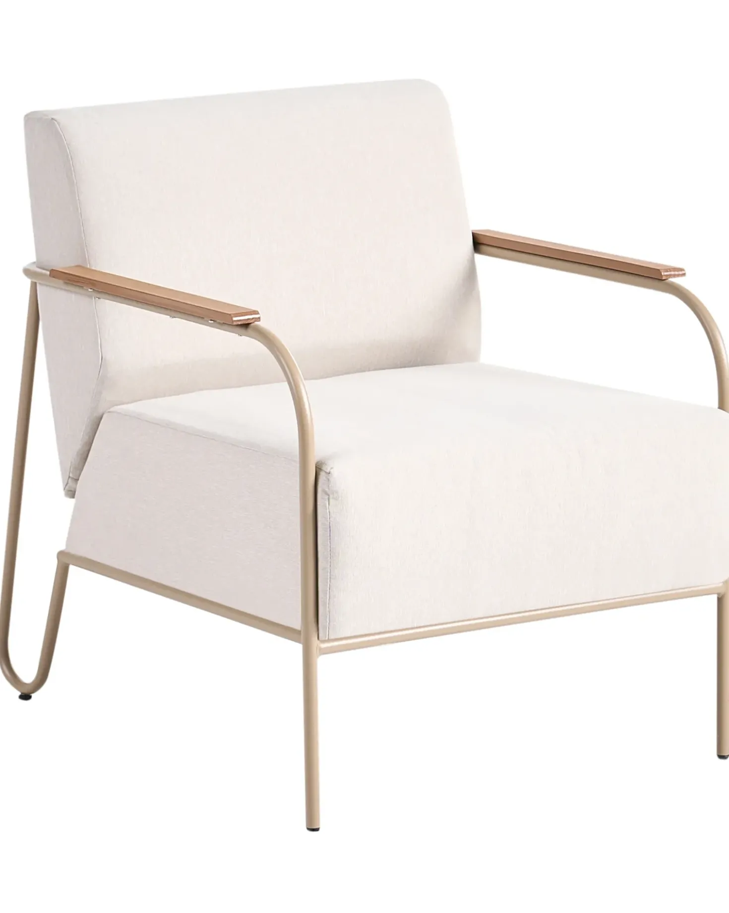 Sedia da giardino NIMIS con ottomana Beige chiaro