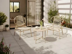 Sedia da giardino OVARO Rattan sintetico (PE) Beige