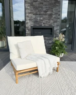 Sedia da giardino TODI Bambù Bianco sporco