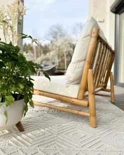 Sedia da giardino TODI Bambù Bianco sporco