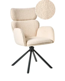 Sedia da pranzo ALENE Bouclé Beige chiaro