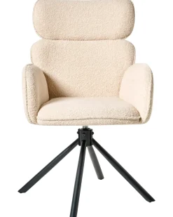 Sedia da pranzo ALENE Bouclé Beige chiaro