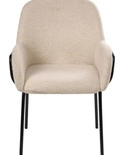 Sedia da pranzo ALGONA Bouclé Beige chiaro