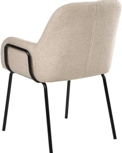 Sedia da pranzo ALGONA Bouclé Beige chiaro